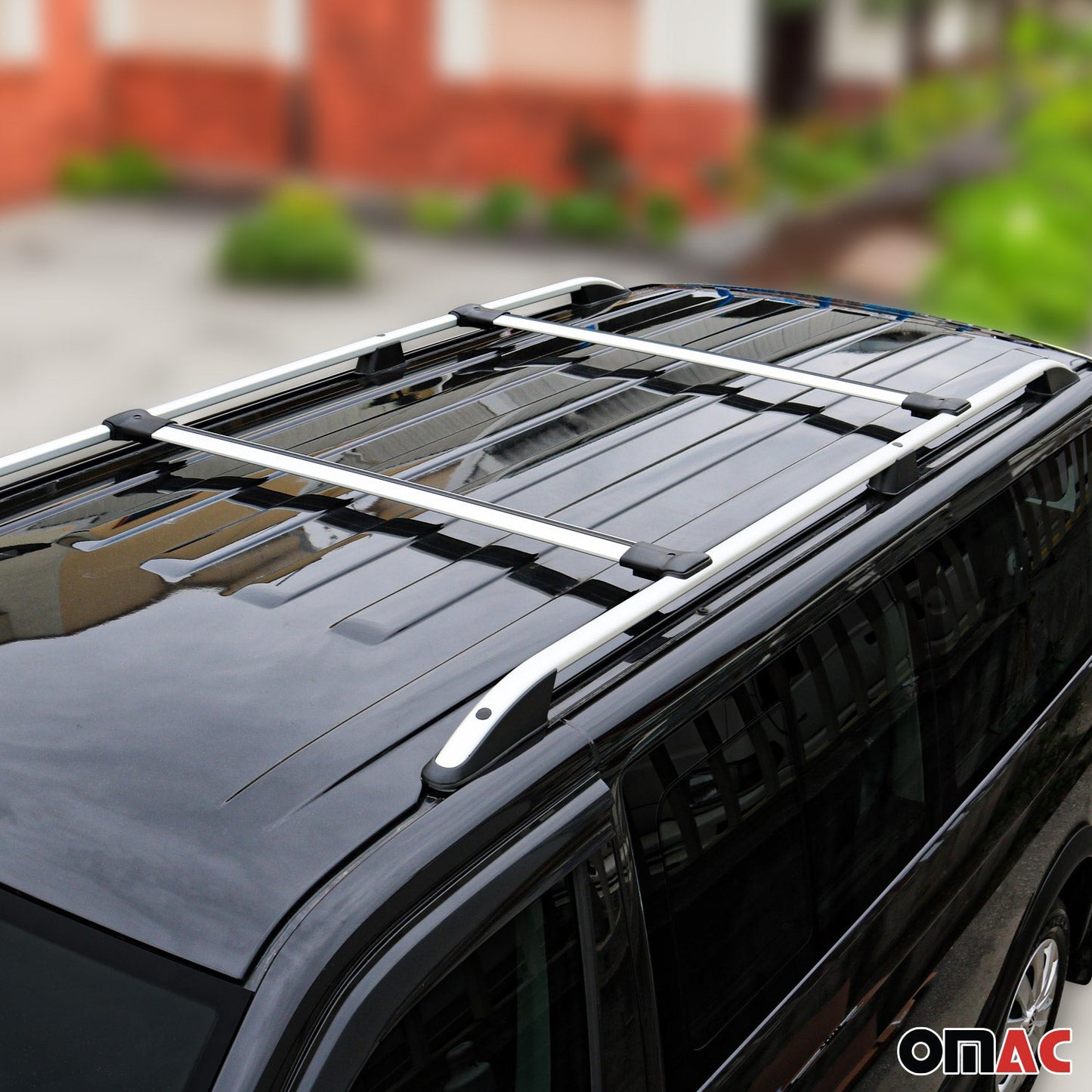 OMAC Roof Rack Cross Bars Luggage Carrier for VW ID.Buzz 2024 Aluminium Silver 2Pcs G003389