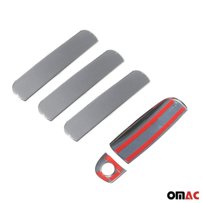 OMAC Car Door Handle Cover Protector for Audi A8 L 2004-2010 Steel Chrome 5 Pcs U001762