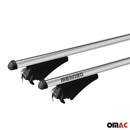 OMAC Top Roof Racks Cross Bars for Audi Q5 2009-2012 Alu Carrier Gray 2Pcs U027329