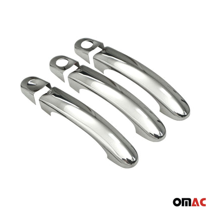 OMAC Car Door Handle Cover Protector for VW Caddy 2010-2015 Steel Chrome 2 Pcs '7530051