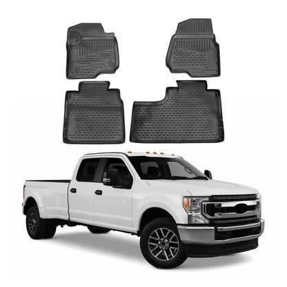 2017-2022 Ford F-250 Super Duty Crew Cab Floor Mats Liners Full Set All Weather
