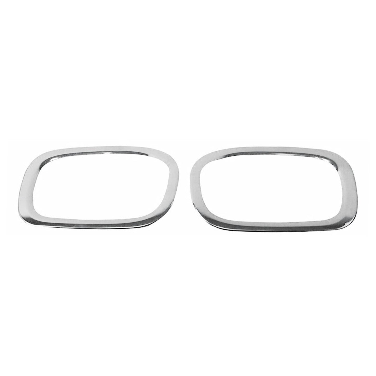 2015-2018 Jeep Renegade Rear Reflector Lamp Rim Frame Silver Steel 2 Pcs