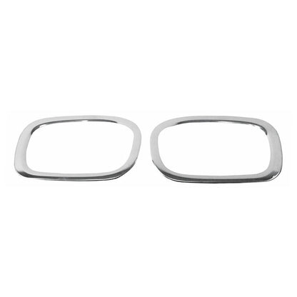 2015-2018 Jeep Renegade Rear Reflector Lamp Rim Frame Silver Steel 2 Pcs