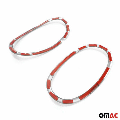 OMAC Fog Light Lamp Bezel Cover for Mercedes Sprinter W906 2010-2018 Steel Silver 2x 4724103