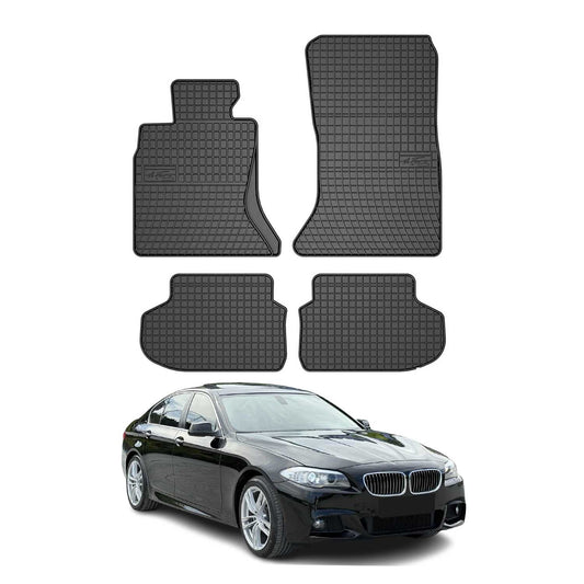 2010-2013 BMW 5 Series F10 F11 4WD xDrive Floor Mats Liners Full Set All Weather Rubber Black