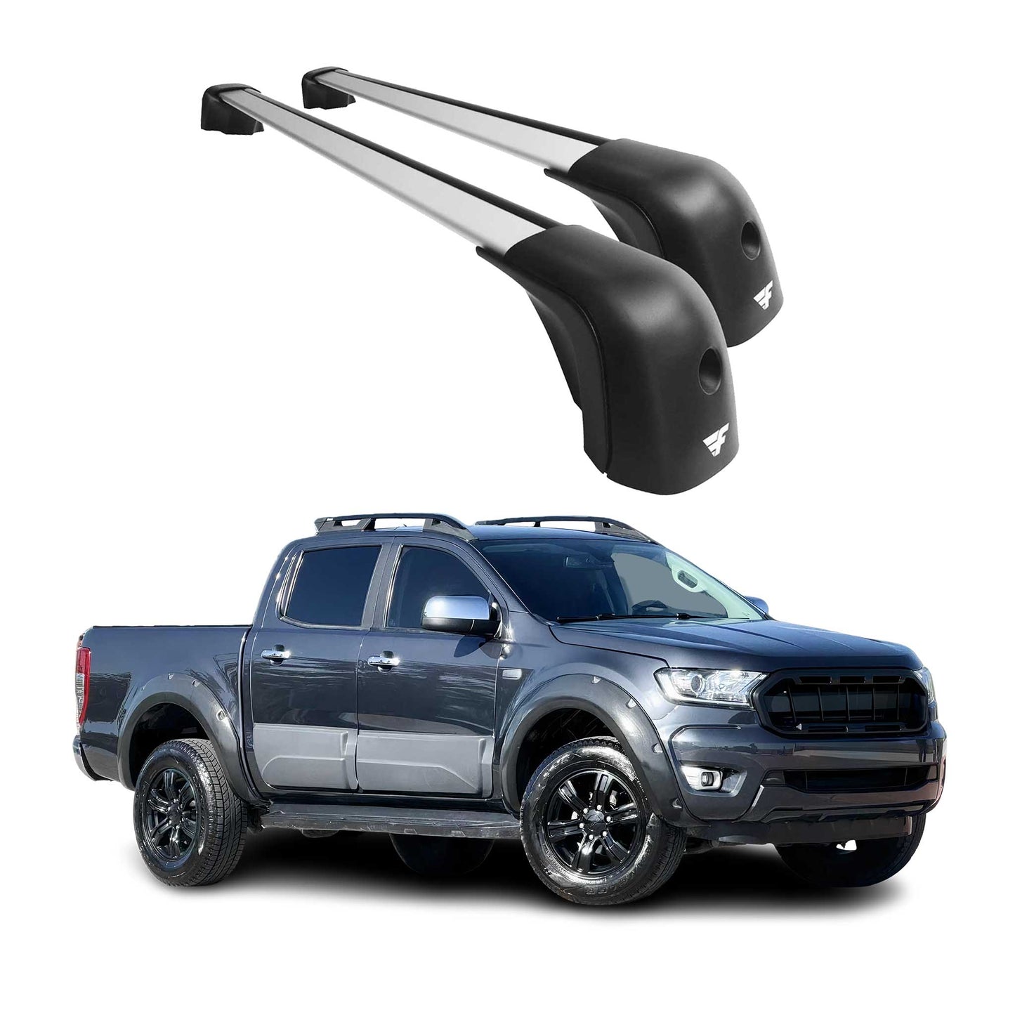 2019-2023 Ford Ranger Raptor Roof Racks Cross Bars Silver