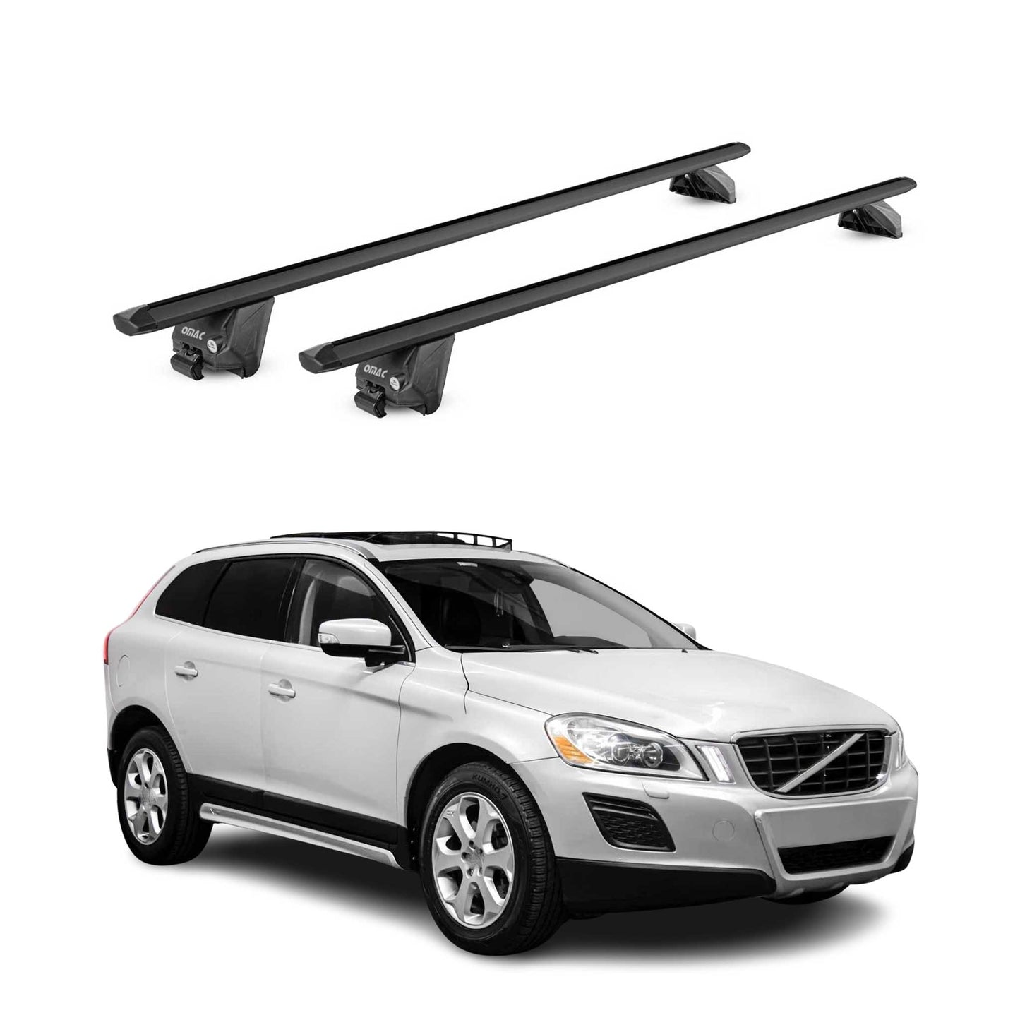 2010-2026 Volvo XC60 Roof Rack Cross Bars Black