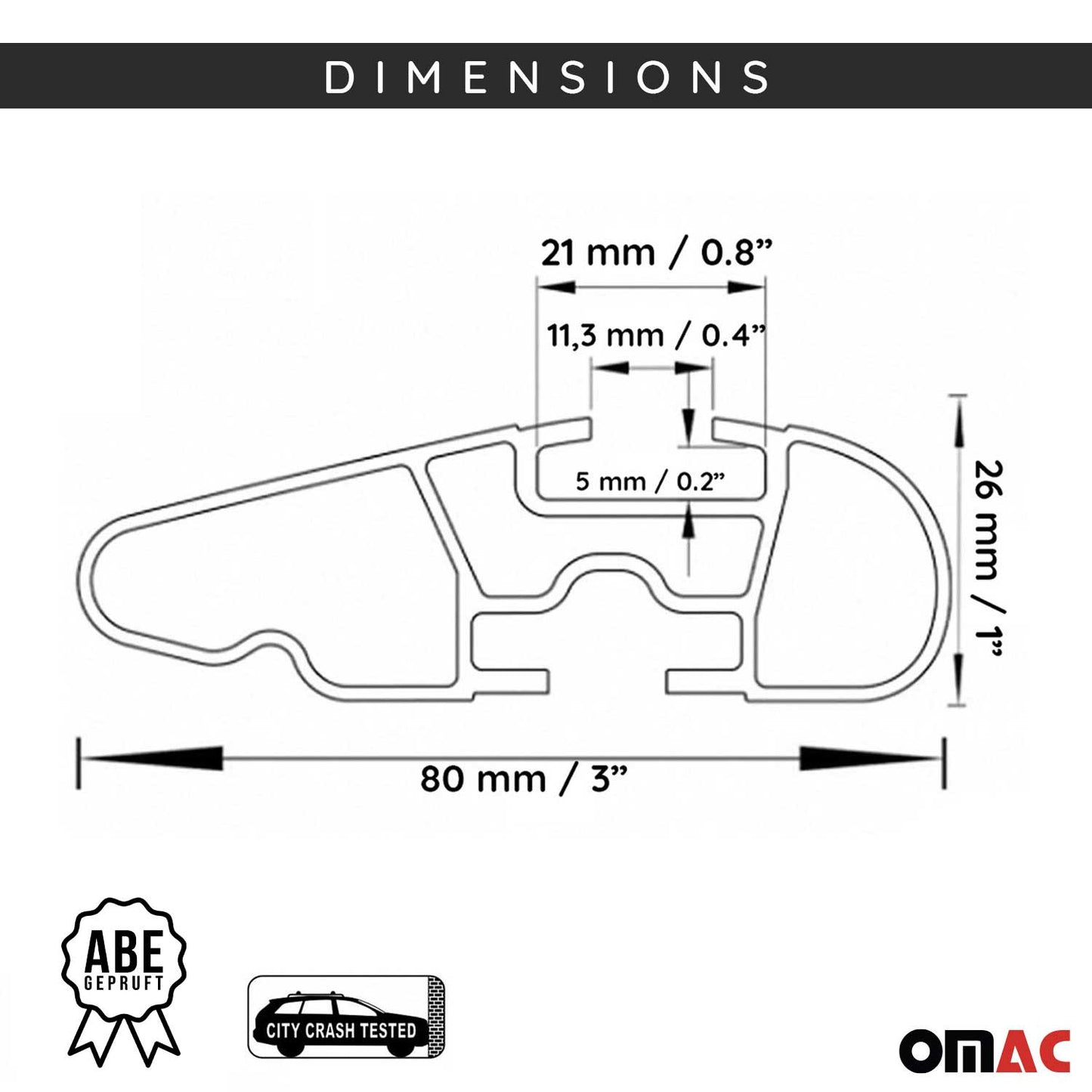 2003-2007 Volvo XC70 Roof Racks Cross Bars Silver