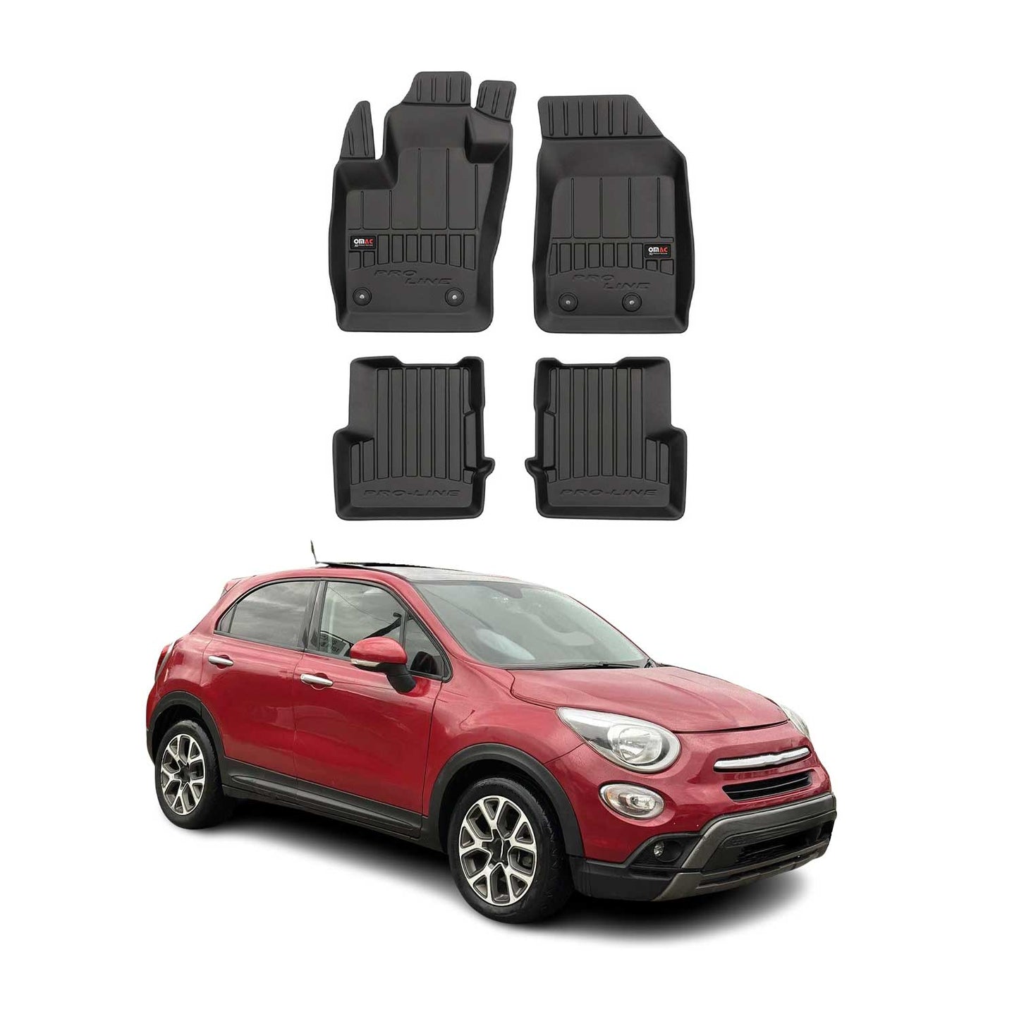 2016-2023 Fiat 500X Premium Floor Mats Liners Full Set All Weather Heavy Duty