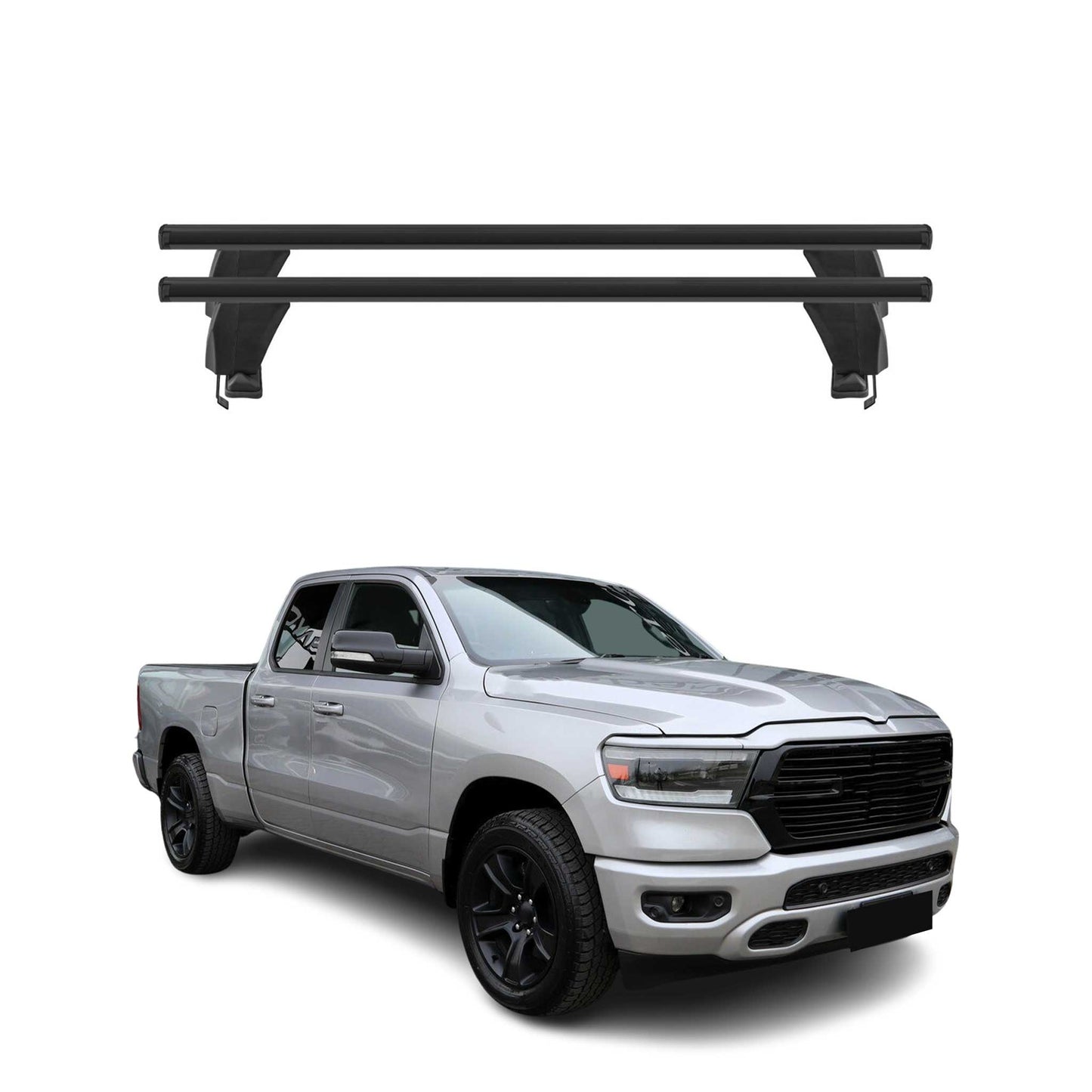 2009-2018 RAM 2500 4 Roof Rack Cross Bars Black