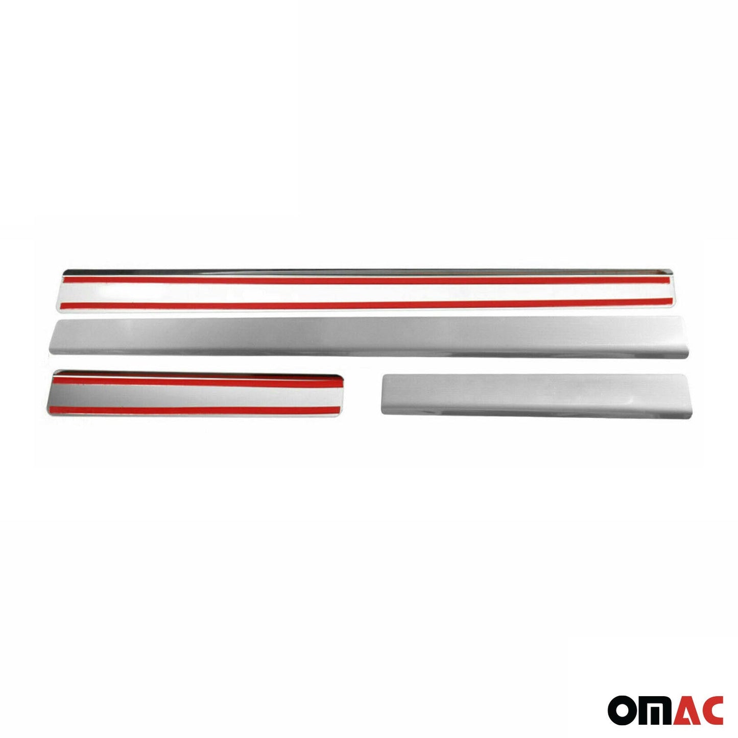 OMAC Door Sill Scuff Plate Scratch Protector for Peugeot 5008 2017-2024 Gloss 4 Pcs 5727091N