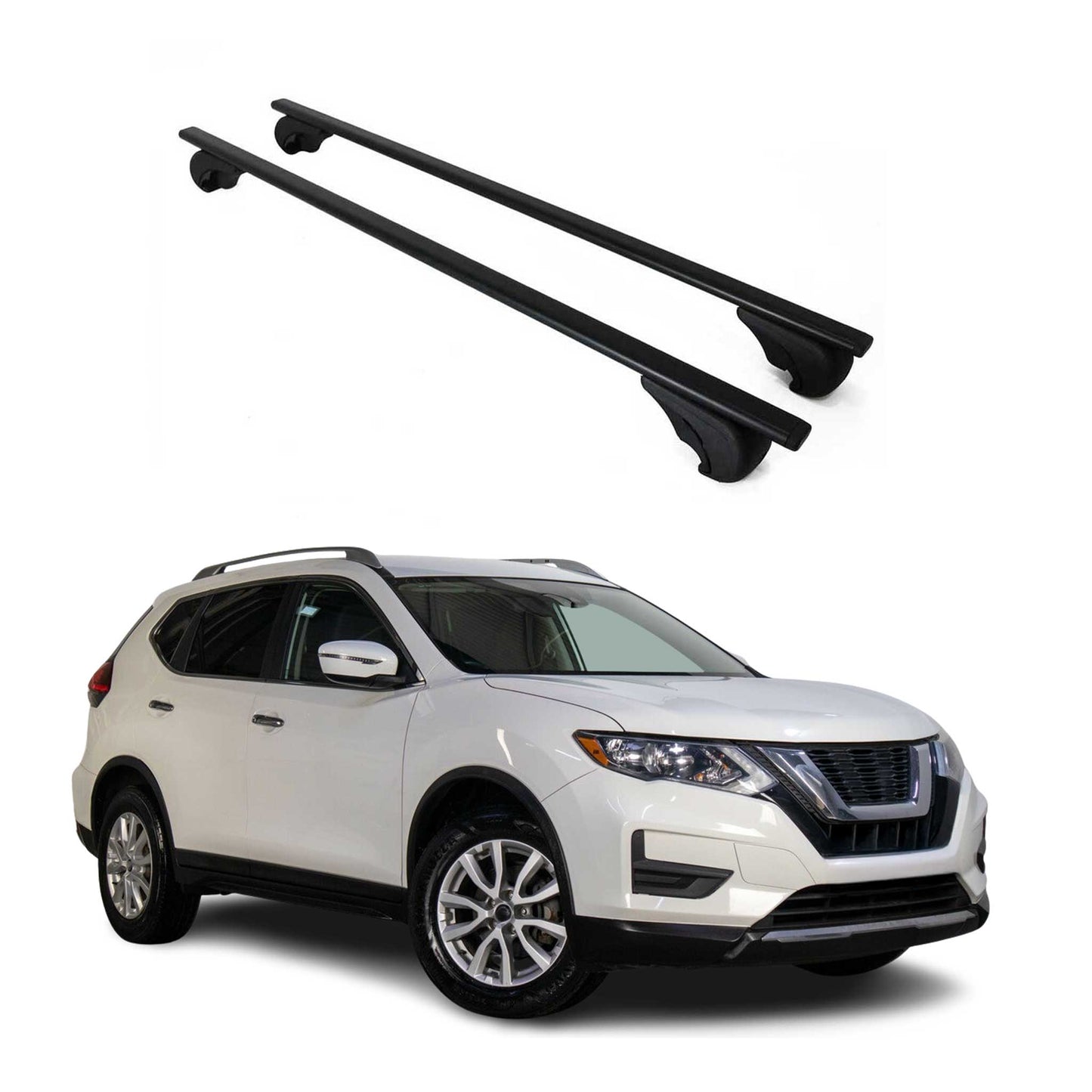2014-2020 Nissan Rogue Roof Rack Cross Bars Black
