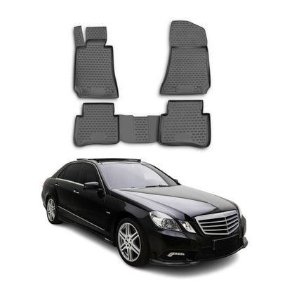 2010-2013 Mercedes E Class W212 Sedan Floor Mats Liners Full Set All Weather Black