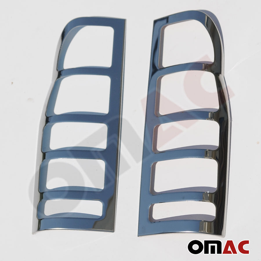 OMAC Trunk Tail Light Trim Frame for Ford Transit 2007-2014 Steel Silver 2 Pcs 2621101