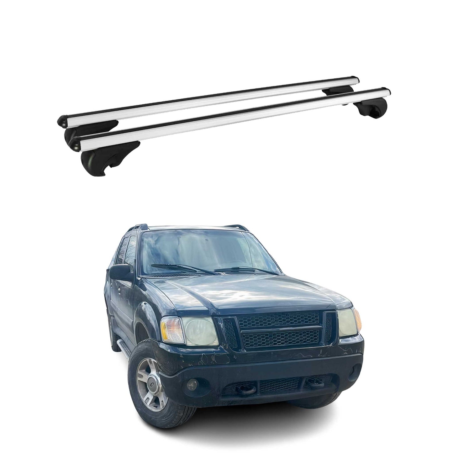 2001-2010 Ford Explorer Sport Trac Roof Rack Cross Bars Silver