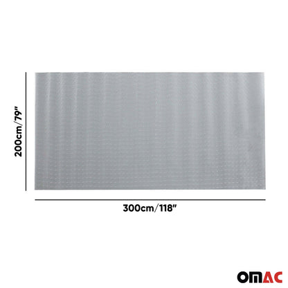 OMAC Rubber Truck Bed Liner Trunk Mat Floor Liner 118x79 inch Peny Style Grey U019128