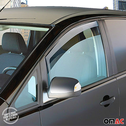 OMAC Window Visor Vent Rain Guard Deflector for Mazda CX-7 2007-2012 Black Smoke 2Pcs 4623FR14.131M