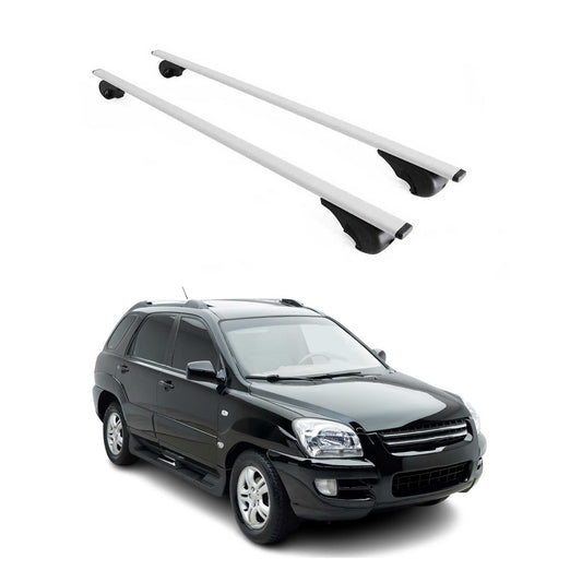 2005-2010 Kia Sportage Roof Rack Cross Bars Silver