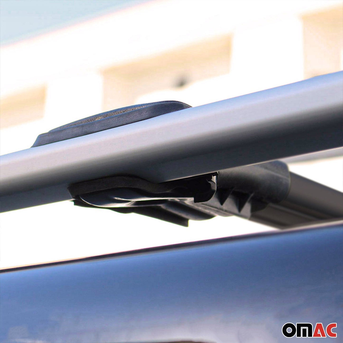 OMAC Roof Rack Cross Bars Luggage Carrier for VW ID.Buzz 2024 Aluminium Black 2Pcs G003390