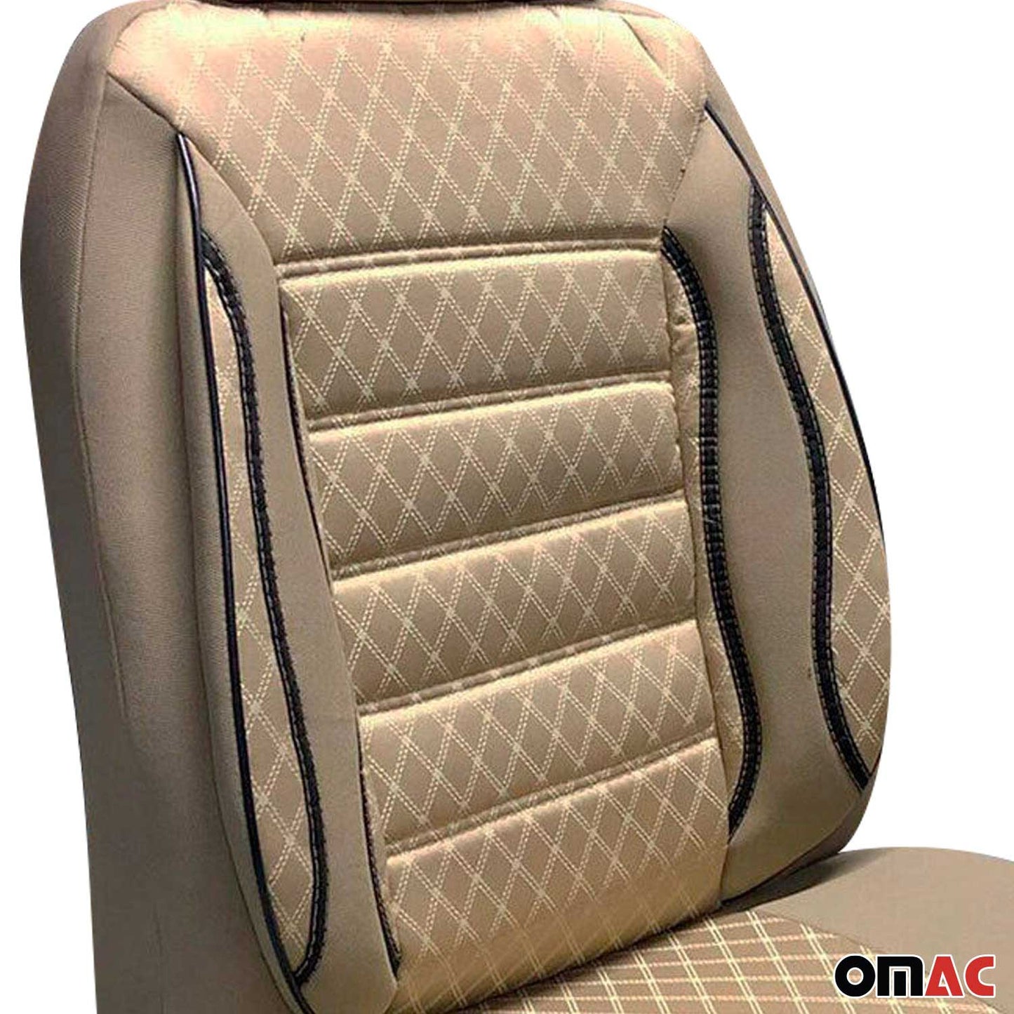 OMAC Front Car Seat Covers for Mercedes Sprinter W906 W907 2006-2024 Beige 2+1 Set A009692
