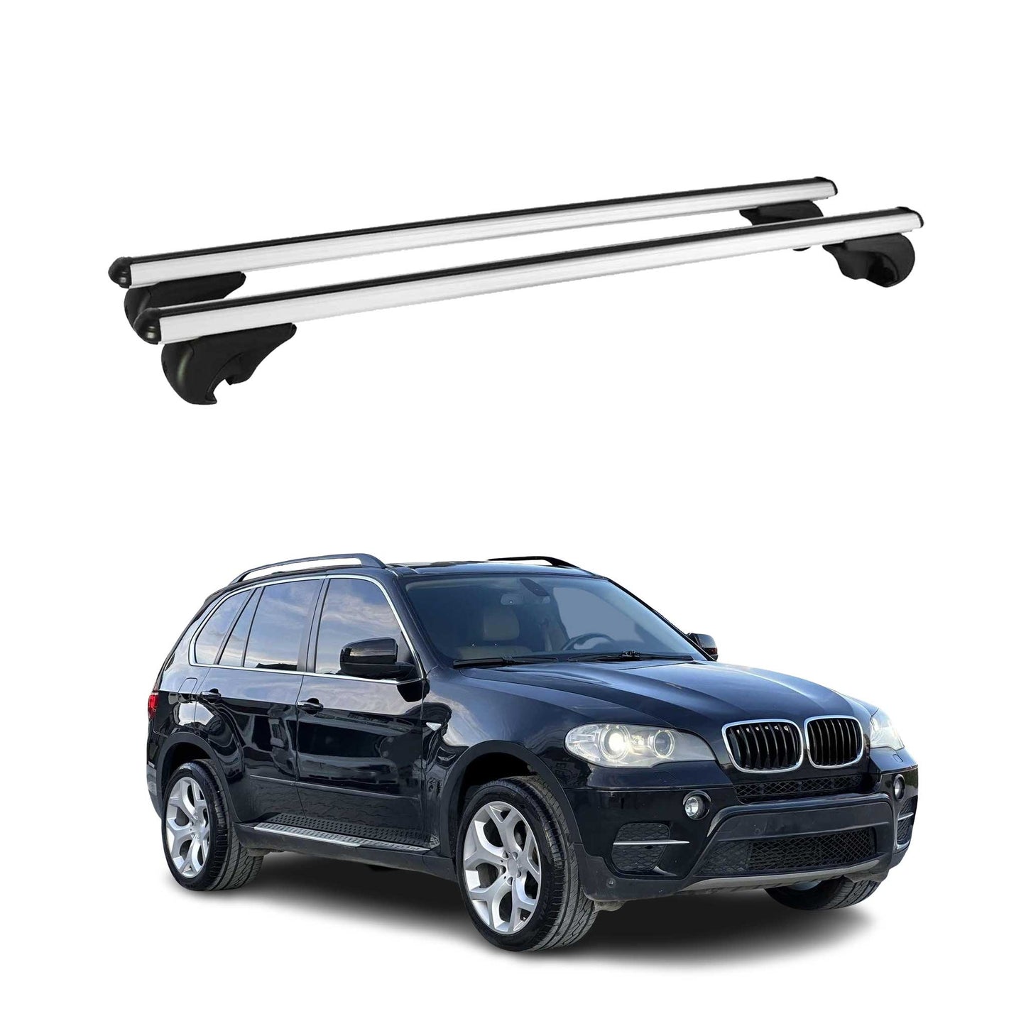 2007-2013 BMW X5 E70 Roof Rack Cross Bars Silver