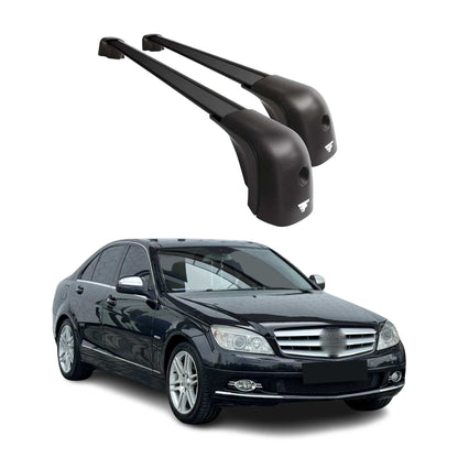 2010-2014 Mercedes C Class W204 Roof Racks Cross Bars Black