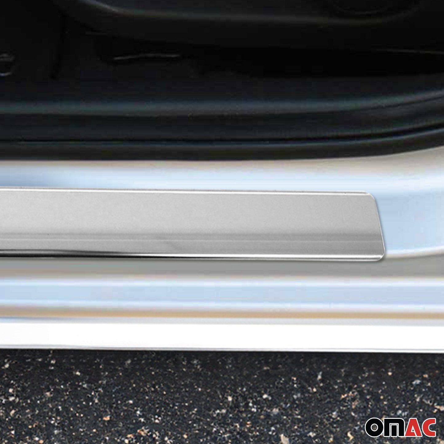 OMAC S.Steel Chrome Door Sill Cover Scuff Plate 4 Pcs For Dacia Sandero 2012-2021 2005091N