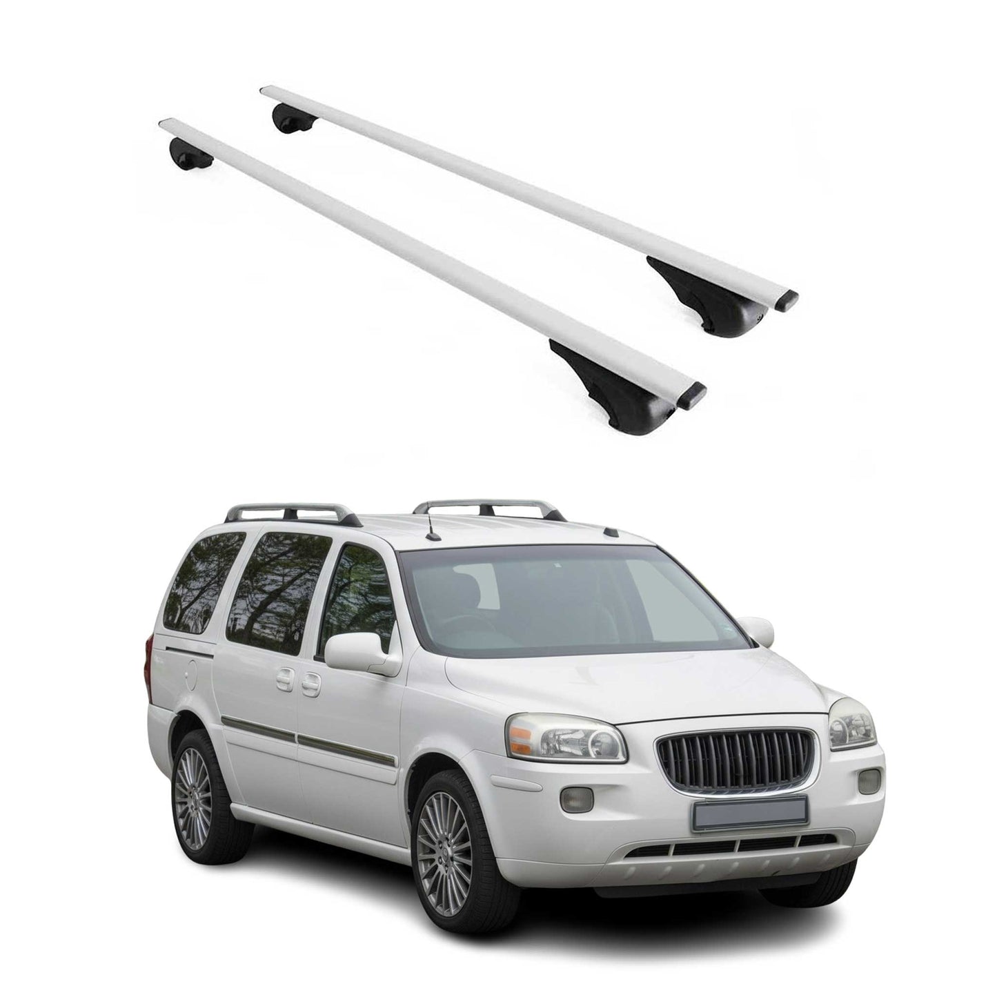2005-2007 Buick Terraza Roof Rack Cross Bars Silver