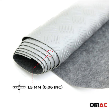 OMAC Rubber Truck Bed Liner Trunk Mat Flooring Mat 118x79 inch Chequered Grey U014792