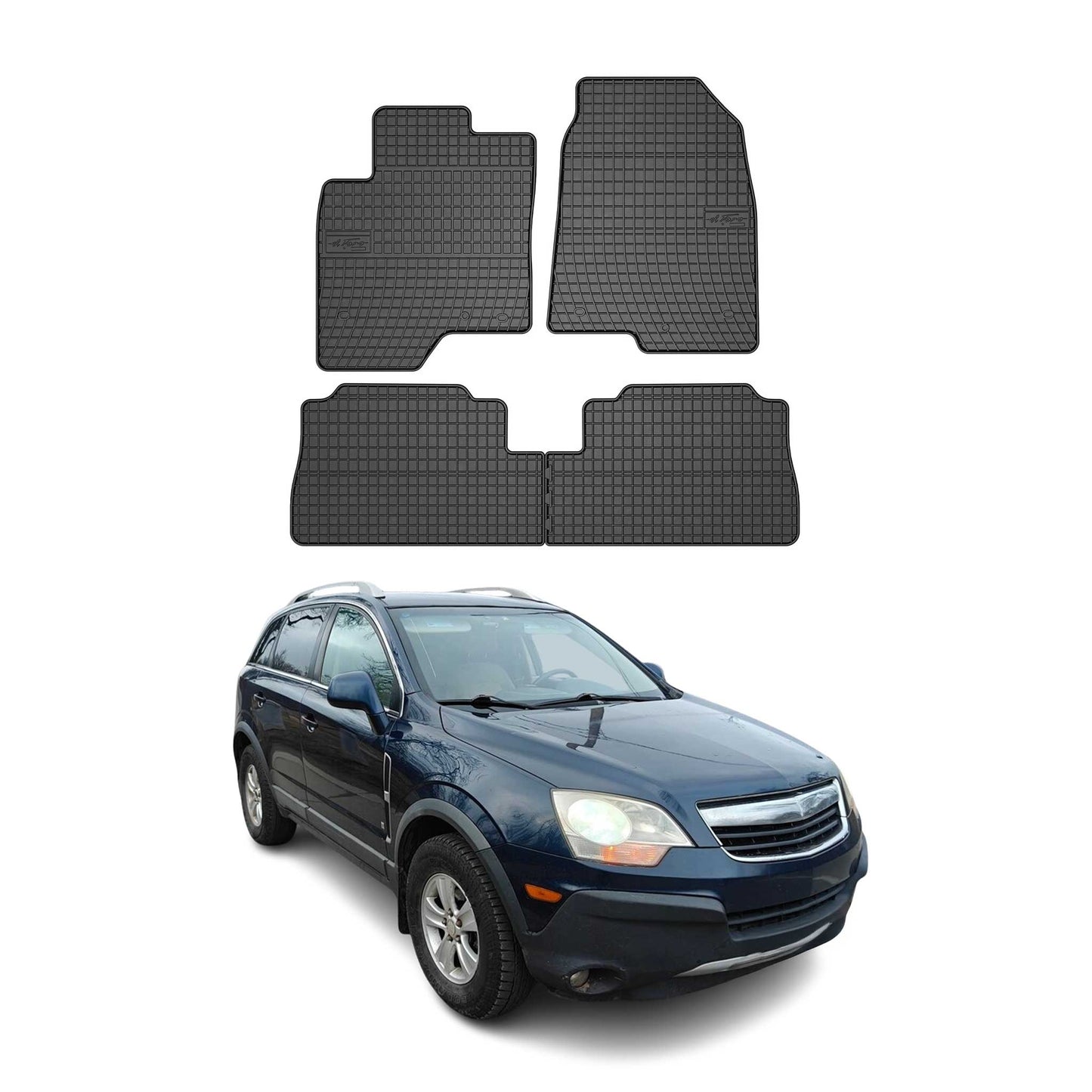 2008-2010 Saturn Vue 2gen. Floor Mats Liners Full Set All Weather Rubber