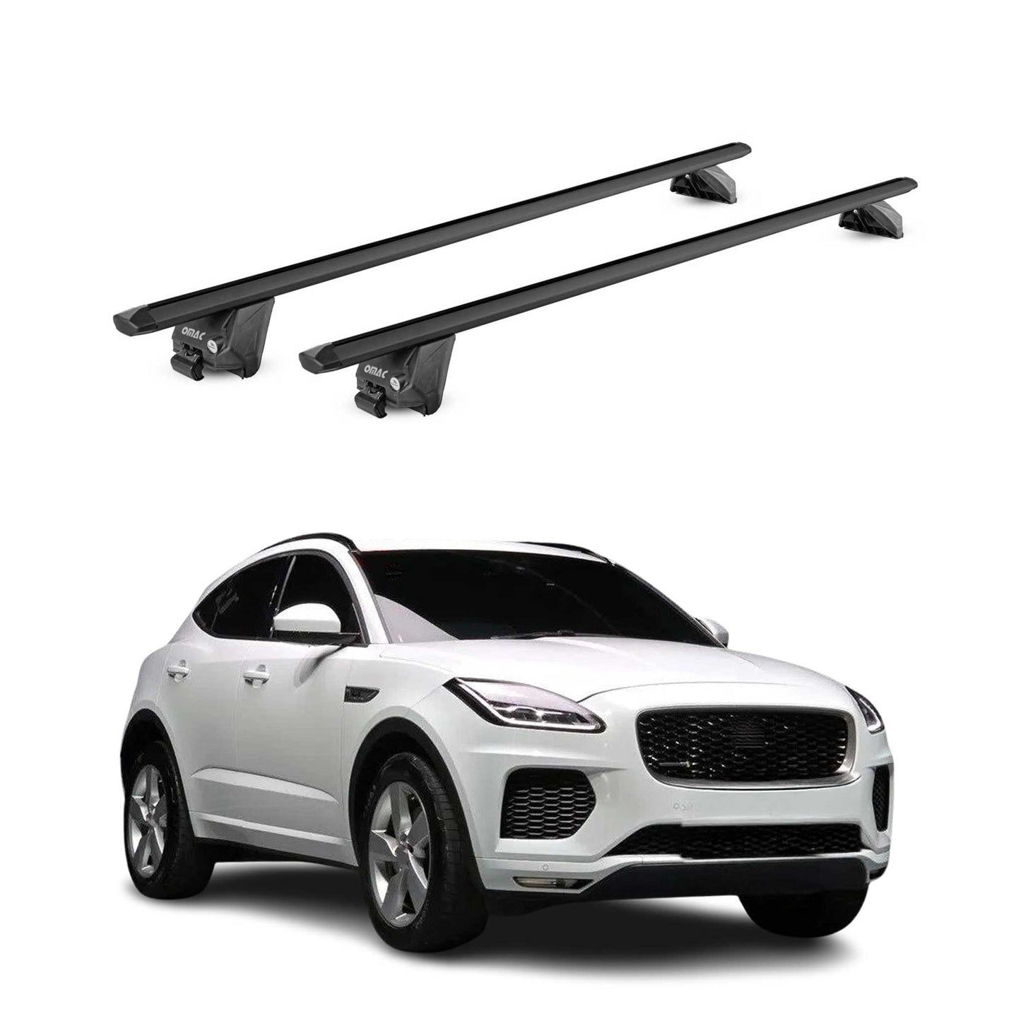2018-2025 Jaguar E-Pace Roof Rack Cross Bars Black
