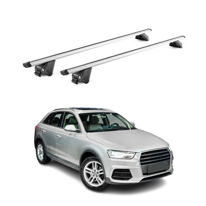 2015-2018 Audi Q3 Roof Rack Cross Bars Silver