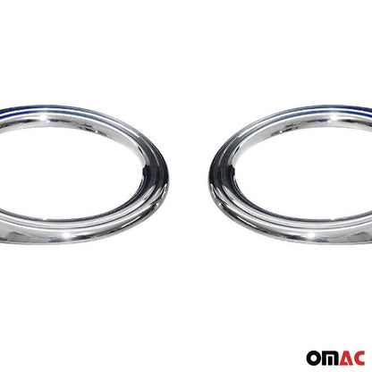 OMAC Fog Light Lamp Bezel Cover for Ford Transit Connect 2010-2013 Silver 2 Pcs 2622103