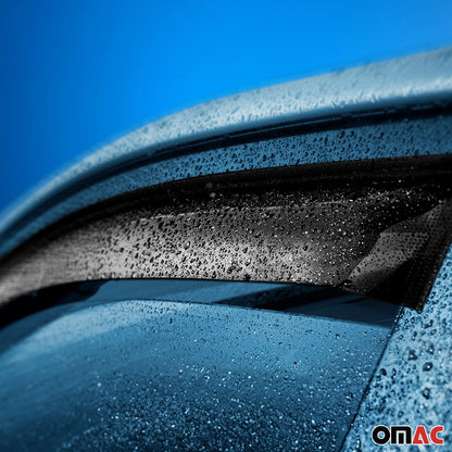OMAC Window Visor Vent Rain Guard Deflector for VW Touareg 2011-2018 Smoke 4 Pcs 7533203