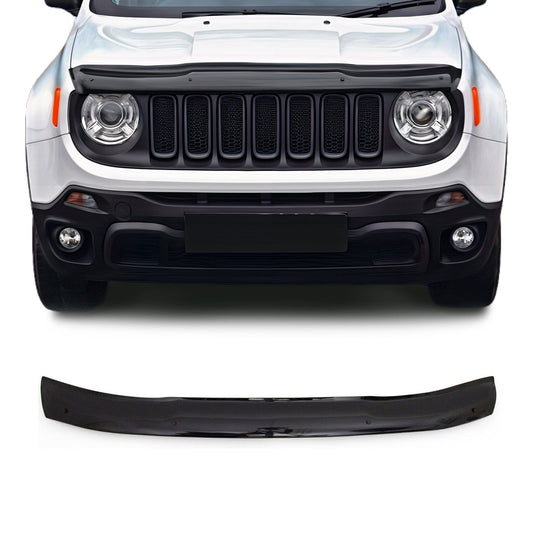 2015-2023 Jeep Renegade Front Bug Shield Hood Deflector Guard Black Smoke