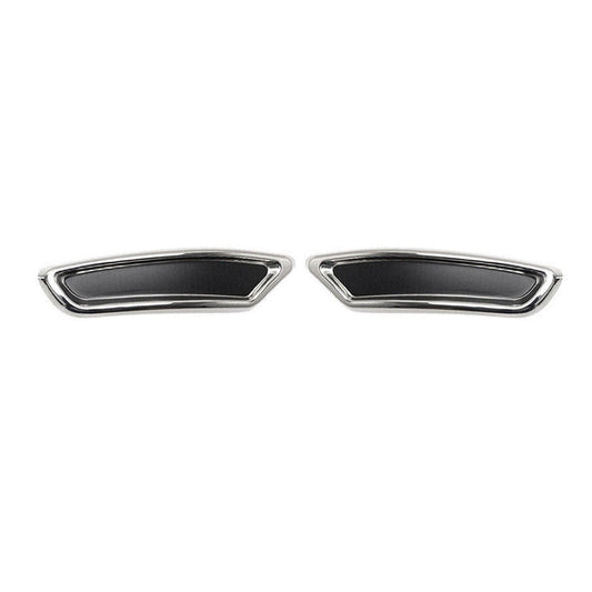 OMAC Exhaust Tip Frame Trim for VW Passat B8 R-Line 2015-2019 Silver Steel 2 Pcs 7545107