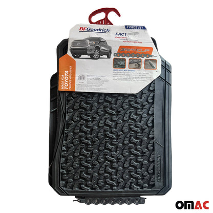 OMAC BF Goodrich Floor Mats for Toyota Trucks & SUV All Weather Black Rubber 2 Pieces 96BF447