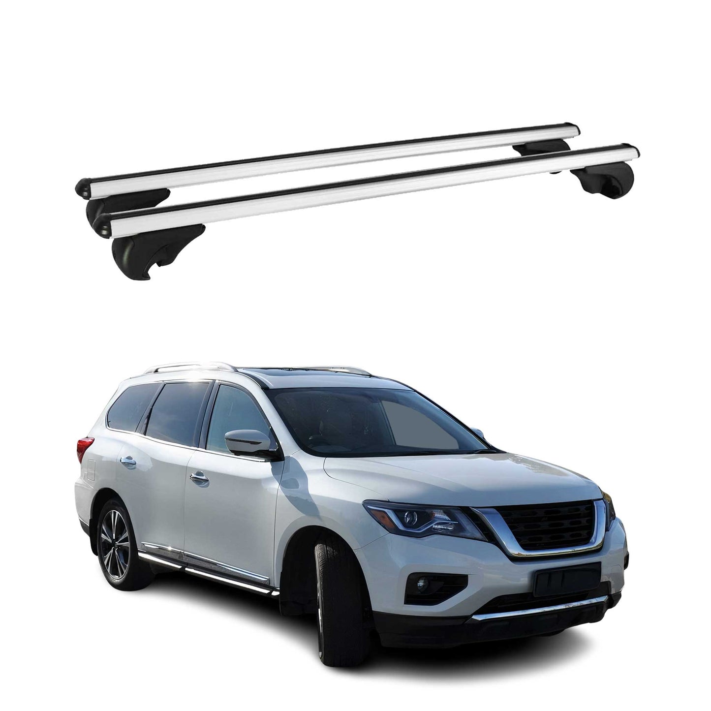 2022-2025 Nissan Pathfinder Roof Rack Cross Bars Silver