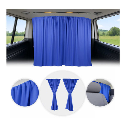 RAM ProMaster Cabin Divider Curtain Privacy Curtains Blue 2 Curtains