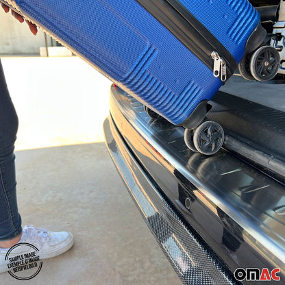 OMAC Rear Bumper Sill Cover Guard for VW Golf SportWagen 2015-2019 Brushed Steel K-7515095T