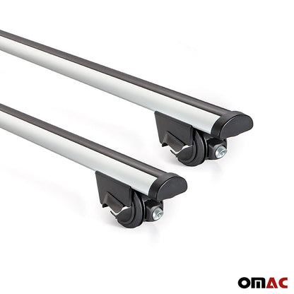 OMAC Roof Rack Cross Bars Lockable for Renault Scenic 2009-2016 Aluminium Silver 2Pcs U004375