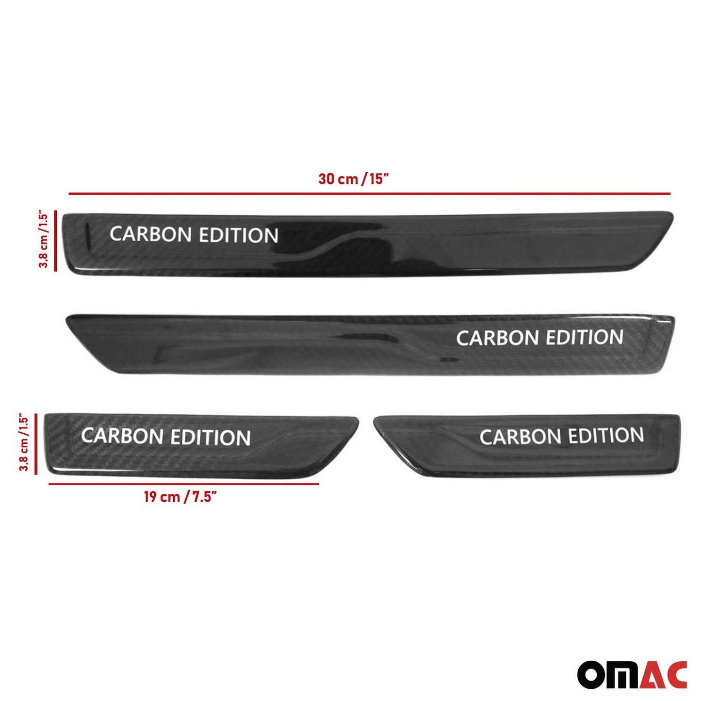 OMAC Door Sill Scuff Plate Scratch for Ford Focus 2012-2018 Carbon Fiber Edition 4x U015318