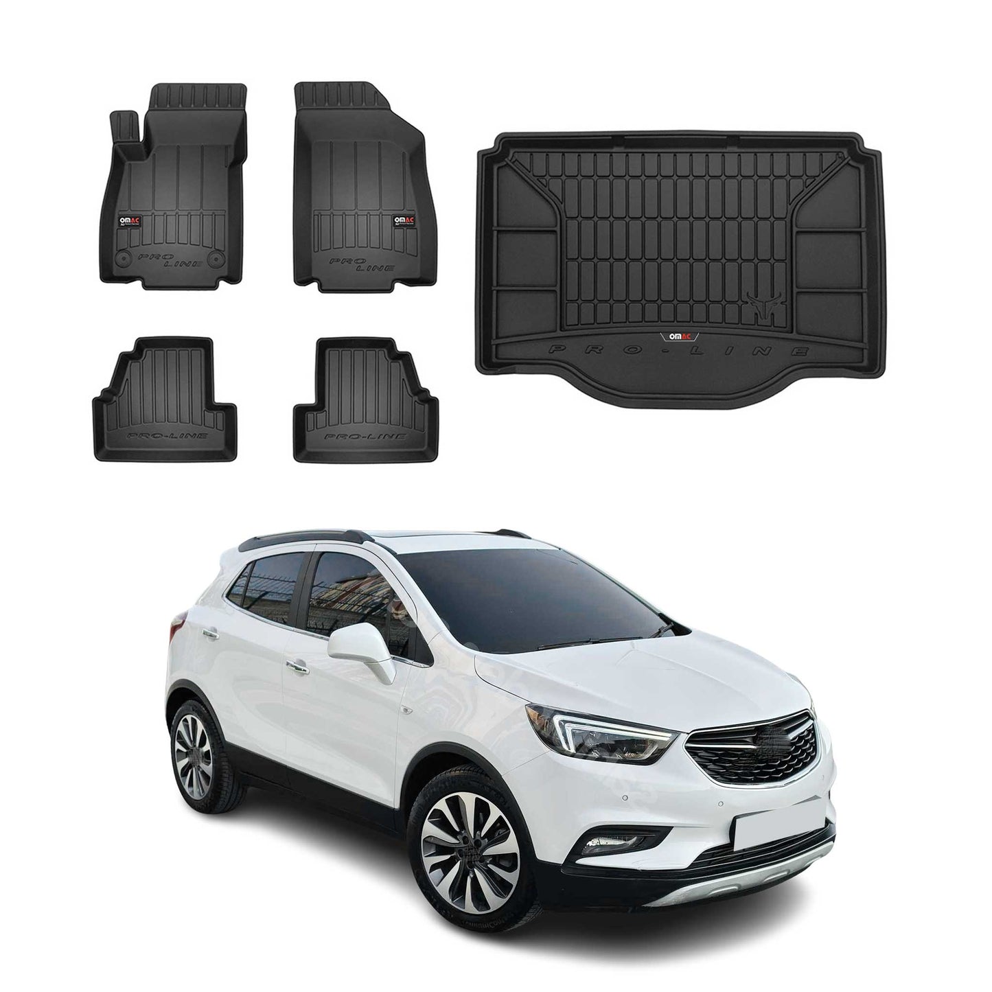2013-2022 Buick Encore Premium Floor Mats & Cargo Liner Full Set All Weather Heavy Duty Black