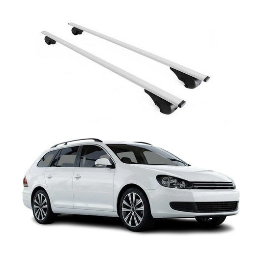 2011-2014 VW Jetta Sportwagen Roof Rack Cross Bars Silver