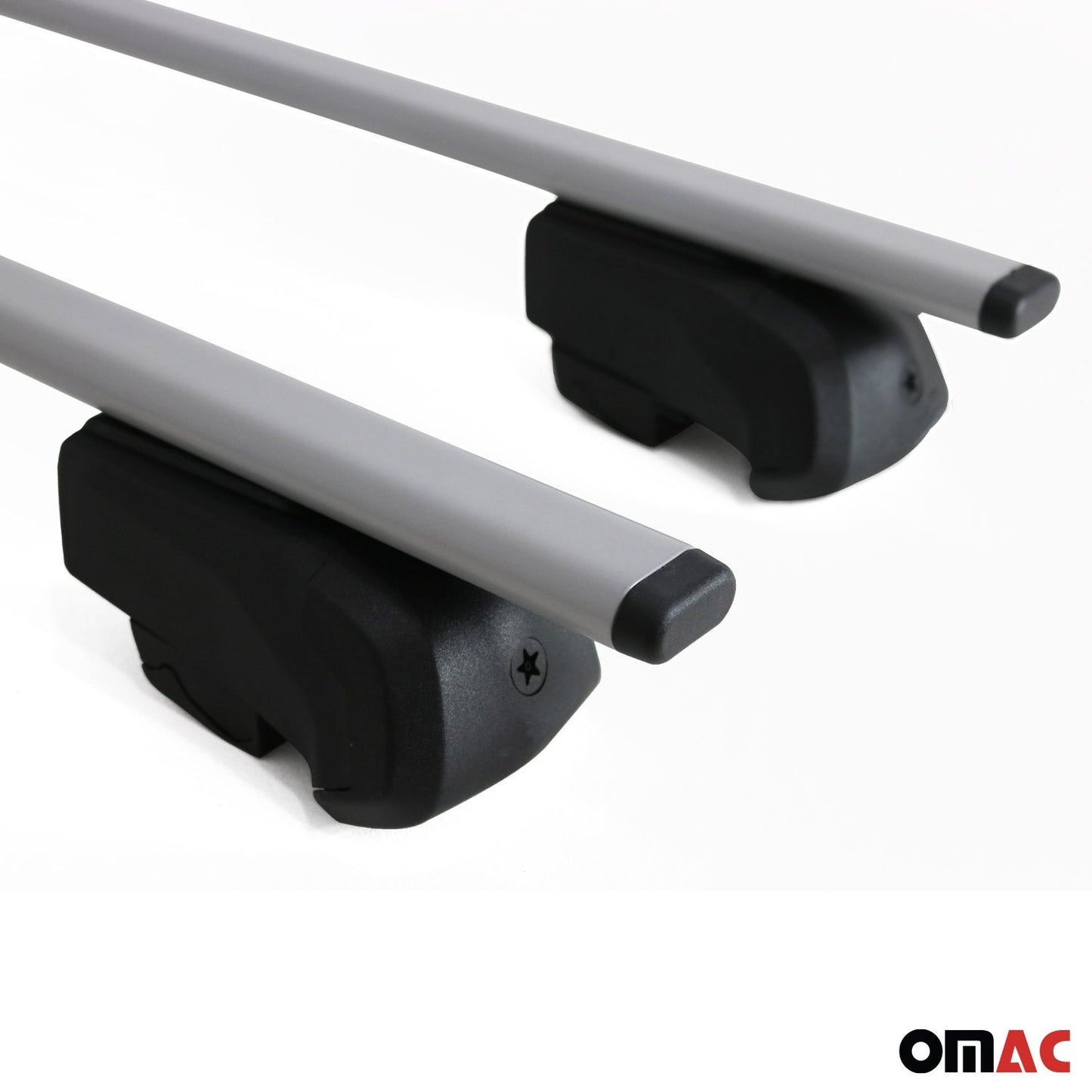 OMAC Roof Racks Luggage Carrier Cross Bars Iron for Subaru Solterra 2023-2024 Gray 2x G003083