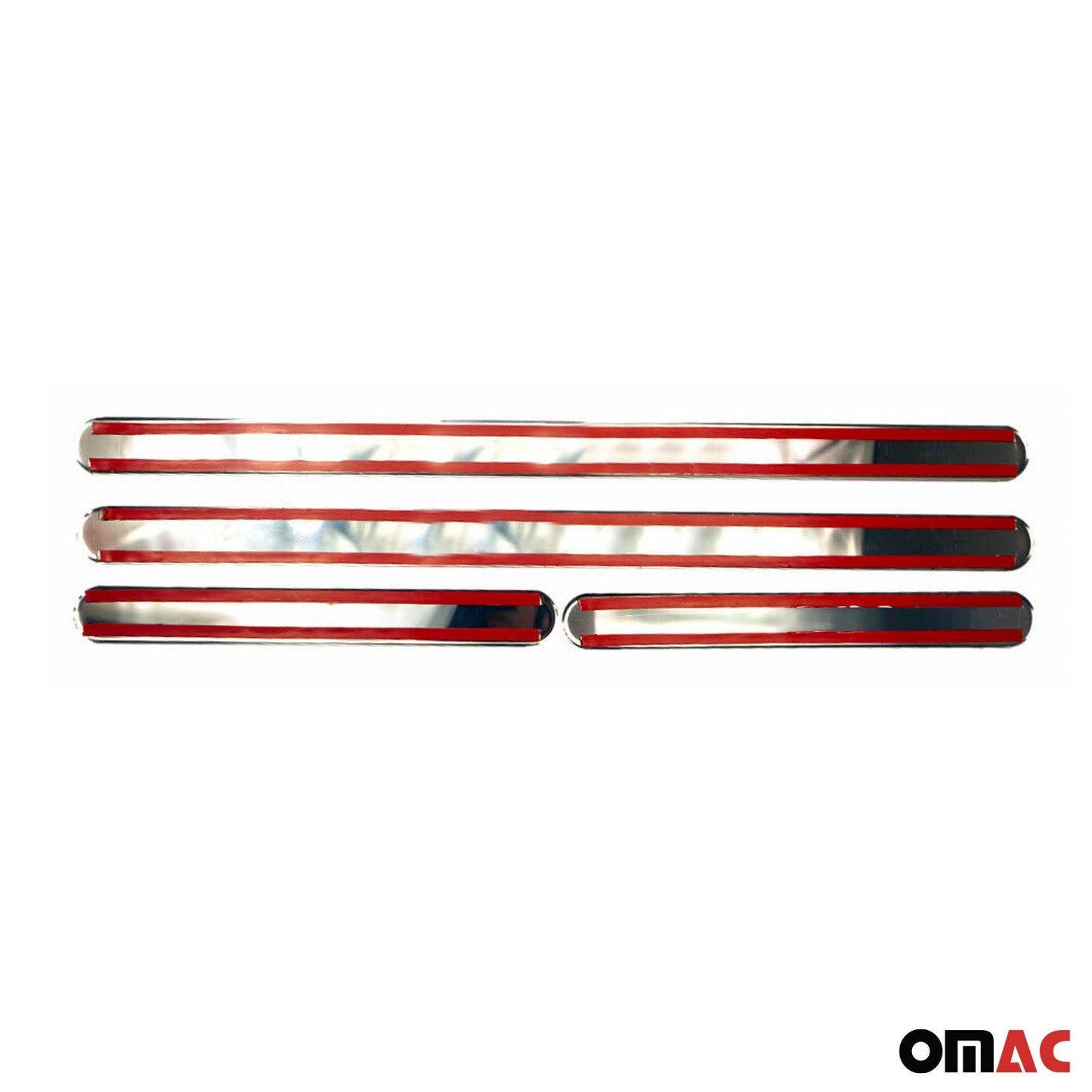 OMAC Door Sill Scuff Plate Scratch Protector for Renault Symbol 2009-2013 Steel 4x 6110091