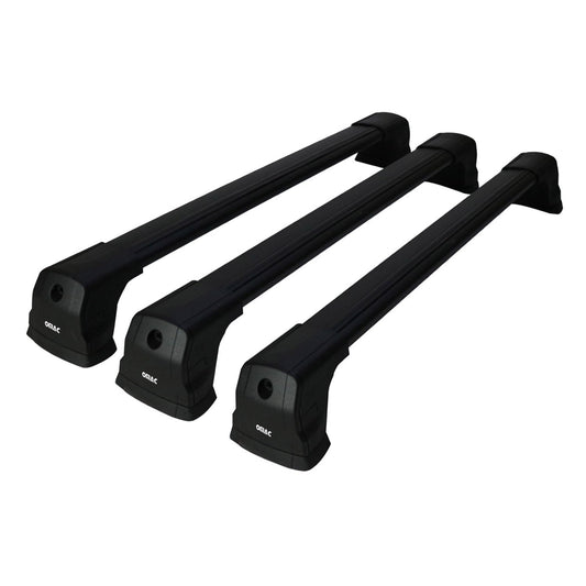 OMAC Fix Points Roof Racks Cross Bar Carrier for Nissan NV200 2013-2021 Black 3Pcs G001933