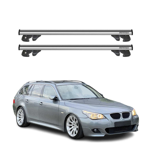 2004-2010 BMW 5 Series E61 Wagon Roof Rack Cross Bars Silver
