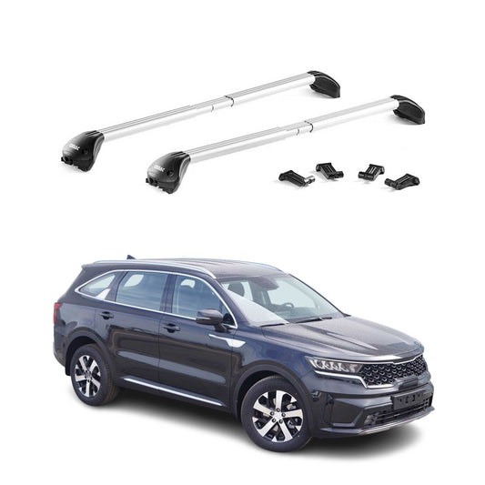 2021-2025 Kia Sorento Roof Rack Cross Bars Silver Luggage Carrier 2 Pcs