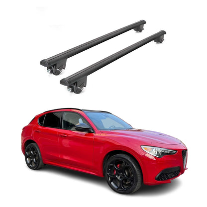 2018-2025 Alfa Romeo Stelvio Roof Rack Cross Bars Black